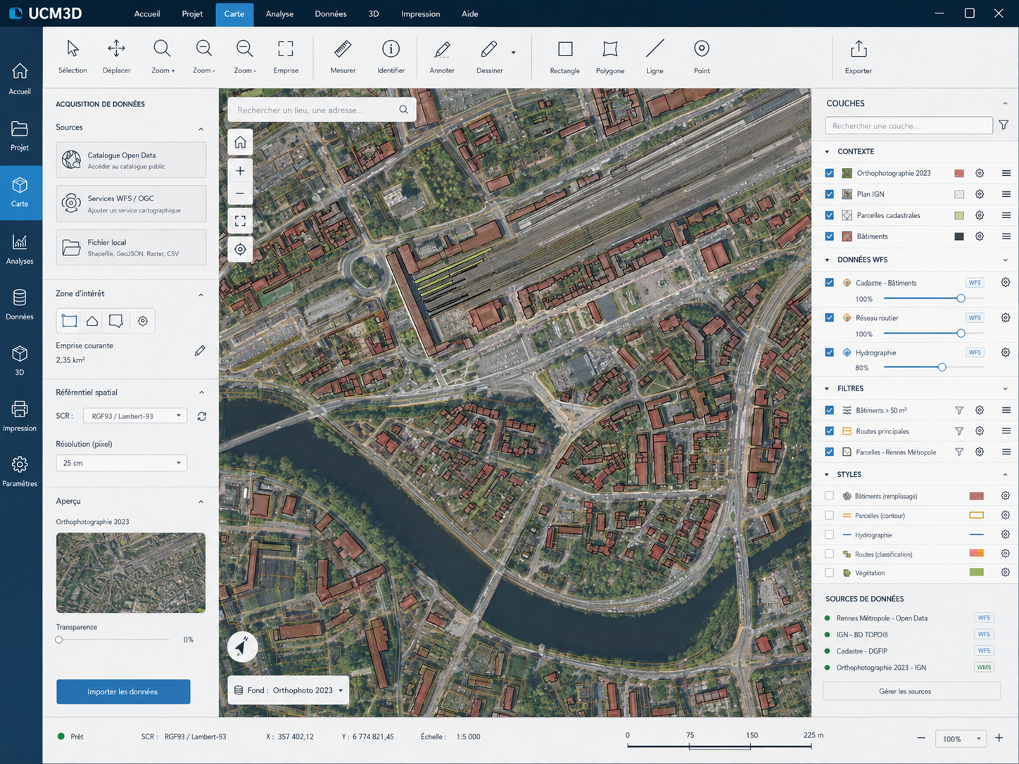Abstract geospatial map and urban data layers